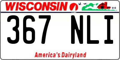 WI license plate 367NLI