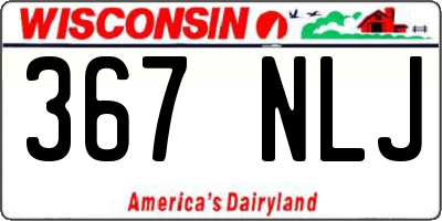 WI license plate 367NLJ