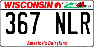 WI license plate 367NLR