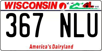 WI license plate 367NLU