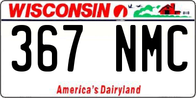 WI license plate 367NMC
