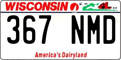 WI license plate 367NMD