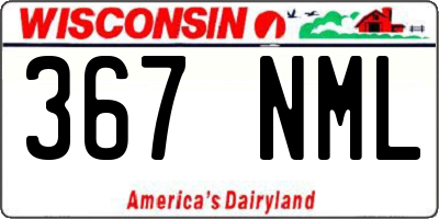WI license plate 367NML