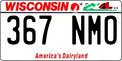 WI license plate 367NMO
