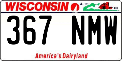 WI license plate 367NMW