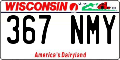 WI license plate 367NMY
