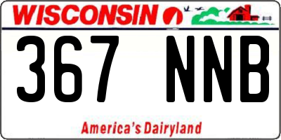 WI license plate 367NNB