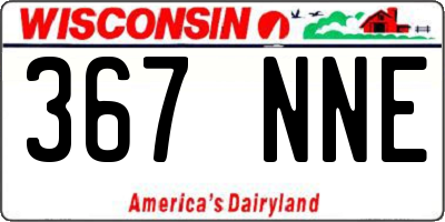 WI license plate 367NNE