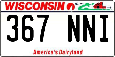 WI license plate 367NNI