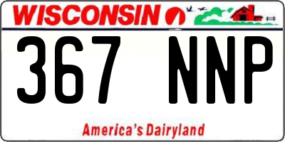 WI license plate 367NNP