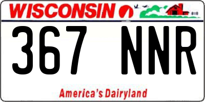 WI license plate 367NNR