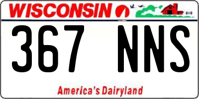 WI license plate 367NNS