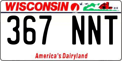 WI license plate 367NNT