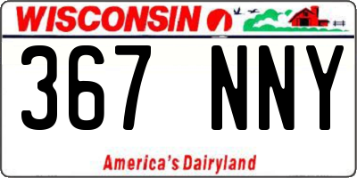 WI license plate 367NNY