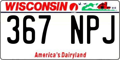 WI license plate 367NPJ