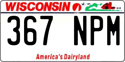 WI license plate 367NPM
