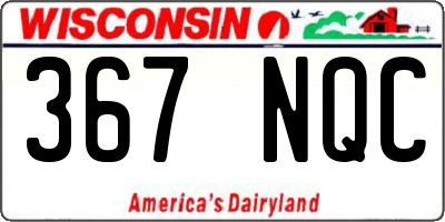 WI license plate 367NQC