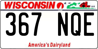 WI license plate 367NQE