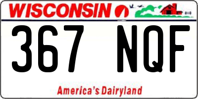 WI license plate 367NQF
