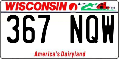 WI license plate 367NQW