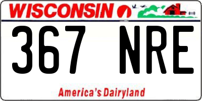 WI license plate 367NRE