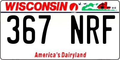 WI license plate 367NRF