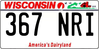WI license plate 367NRI