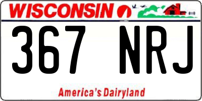 WI license plate 367NRJ