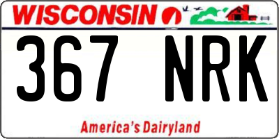 WI license plate 367NRK