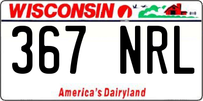 WI license plate 367NRL