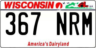 WI license plate 367NRM