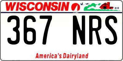 WI license plate 367NRS