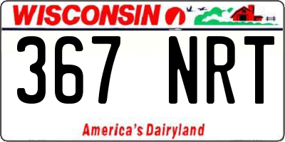 WI license plate 367NRT