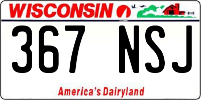 WI license plate 367NSJ