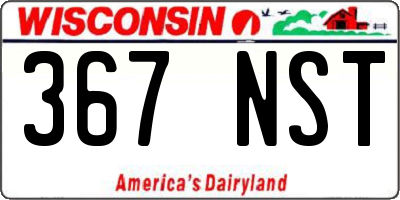 WI license plate 367NST
