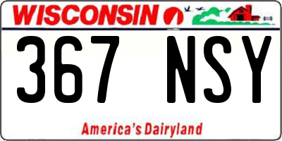 WI license plate 367NSY