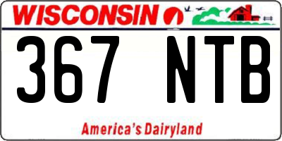 WI license plate 367NTB
