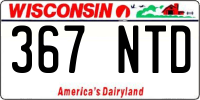WI license plate 367NTD