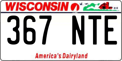 WI license plate 367NTE