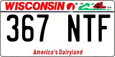 WI license plate 367NTF