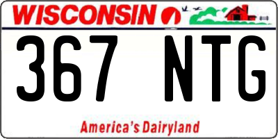 WI license plate 367NTG