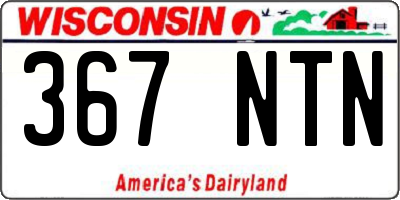 WI license plate 367NTN