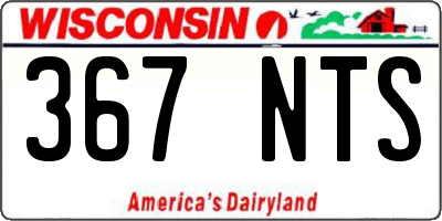 WI license plate 367NTS