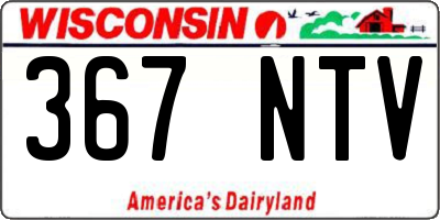 WI license plate 367NTV