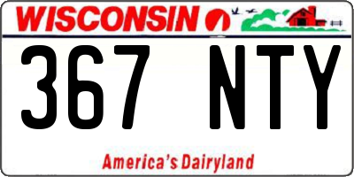 WI license plate 367NTY