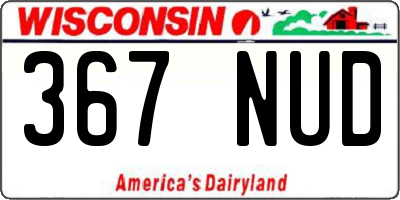 WI license plate 367NUD