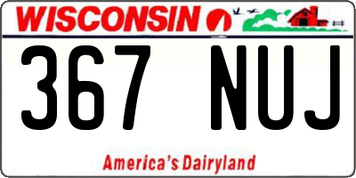 WI license plate 367NUJ
