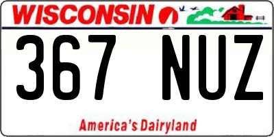 WI license plate 367NUZ