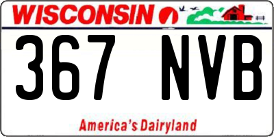 WI license plate 367NVB