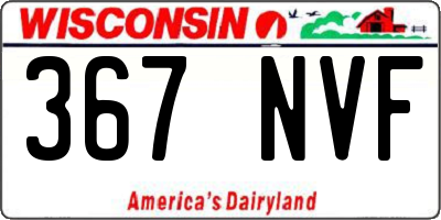 WI license plate 367NVF